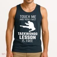 Touch Me And Your First Taekwondo Lesson Is Free Tank Top thumb 3