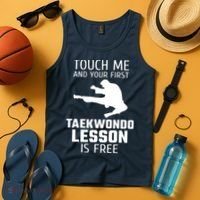 Touch Me And Your First Taekwondo Lesson Is Free Tank Top thumb 4