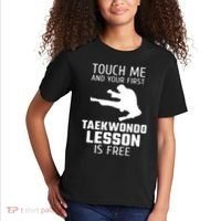 Touch Me And Your First Taekwondo Lesson Is Free Kids T-Shirt thumb 2