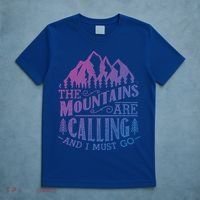 The Mountains Are Calling And I Must Go Vintage Cute Gift T-Shirt thumb 5
