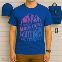 The Mountains Are Calling And I Must Go Vintage Cute Gift T-Shirt thumb 6