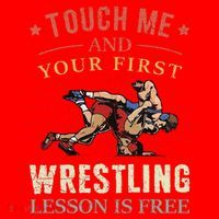 Touch Me And Your First Wrestling Lesson Is Free Wrestling Santa Hat thumb 1