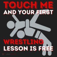 Touch Me And Your First Wrestling Lesson Is Free Wrestler Beanie thumb 2