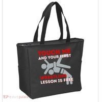 Touch Me And Your First Wrestling Lesson Is Free Wrestler Tote Bag thumb 2