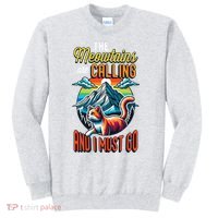The Meowtains Are Calling And I Must Go Mountain Hiking Sweatshirt thumb 0