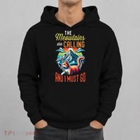 The Meowtains Are Calling And I Must Go Mountain Hiking Hoodie thumb 0