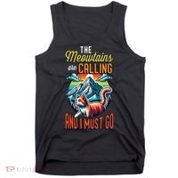 The Meowtains Are Calling And I Must Go Mountain Hiking Tank Top thumb 0