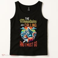 The Meowtains Are Calling And I Must Go Mountain Hiking Tank Top thumb 2