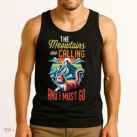 The Meowtains Are Calling And I Must Go Mountain Hiking Tank Top thumb 3