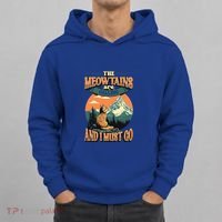 The Meowtains Are Calling And I Must Go Mountain Hiking  Hoodie thumb 0