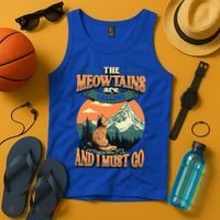 The Meowtains Are Calling And I Must Go Mountain Hiking  Tank Top thumb 4
