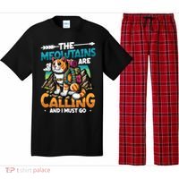 The Meowtains Are Calling And I Must Go Mountain Hiking  Pajama Set thumb 0