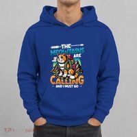 The Meowtains Are Calling And I Must Go Mountain Hiking  Hoodie thumb 0