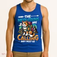 The Meowtains Are Calling And I Must Go Mountain Hiking  Tank Top thumb 3