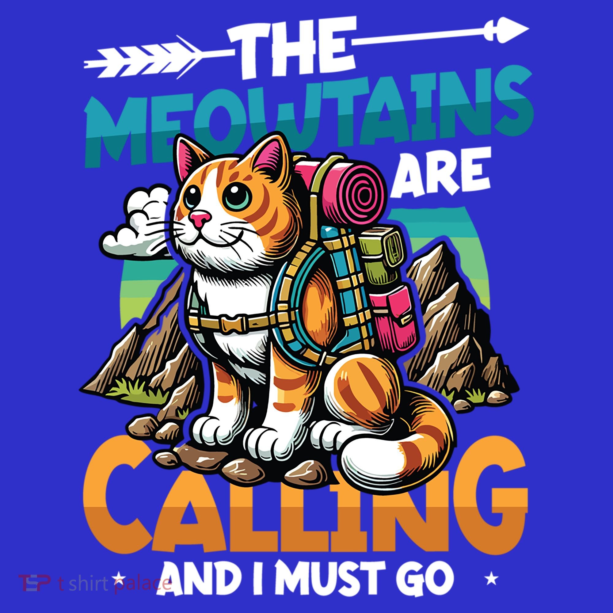 The Meowtains Are Calling And I Must Go Mountain Hiking  Kids Hoodie