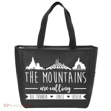 The Mountains Are Calling Big Thunder Space Splash Tote Bag