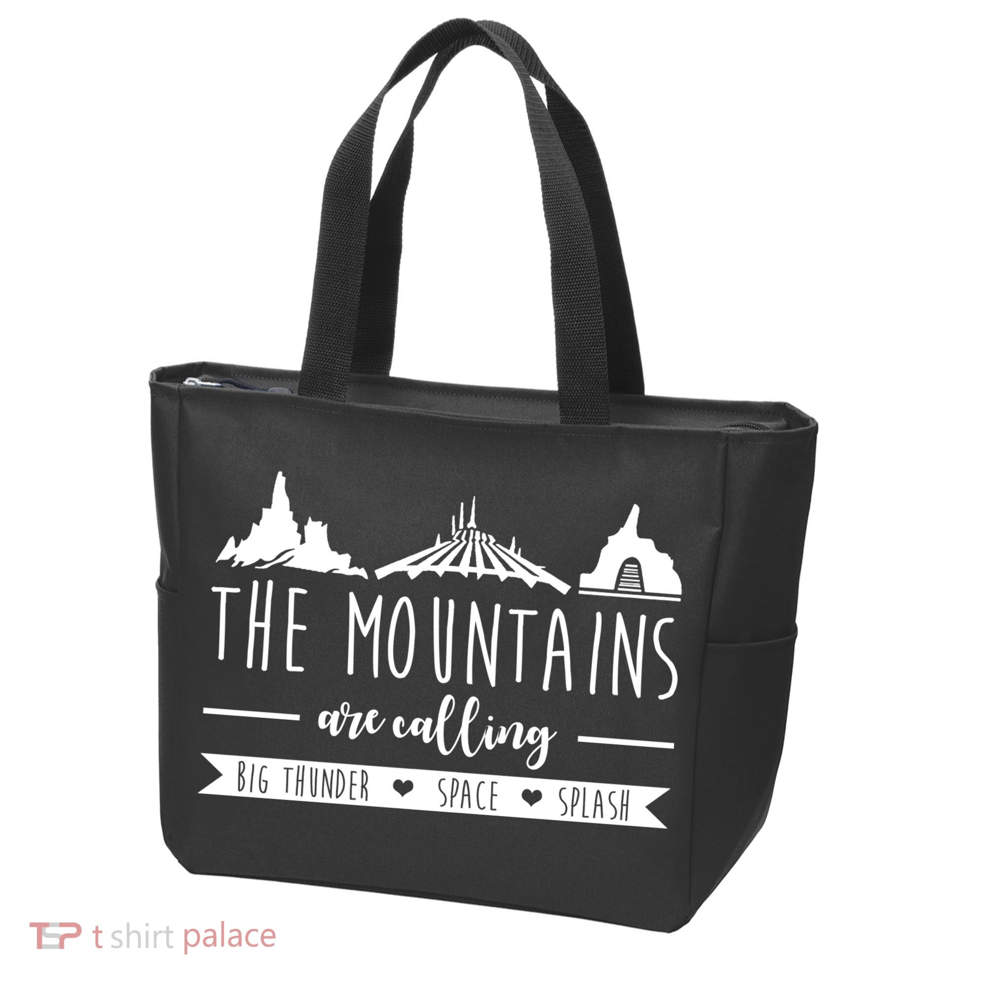 The Mountains Are Calling Big Thunder Space Splash Tote Bag