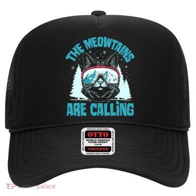 The Meowtains Are Calling Cat Ski Adventure Hat