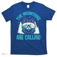 The Meowtains Are Calling Cat Ski Adventure T-Shirt thumb 0