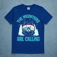 The Meowtains Are Calling Cat Ski Adventure T-Shirt thumb 5