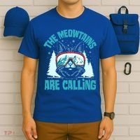 The Meowtains Are Calling Cat Ski Adventure T-Shirt thumb 6