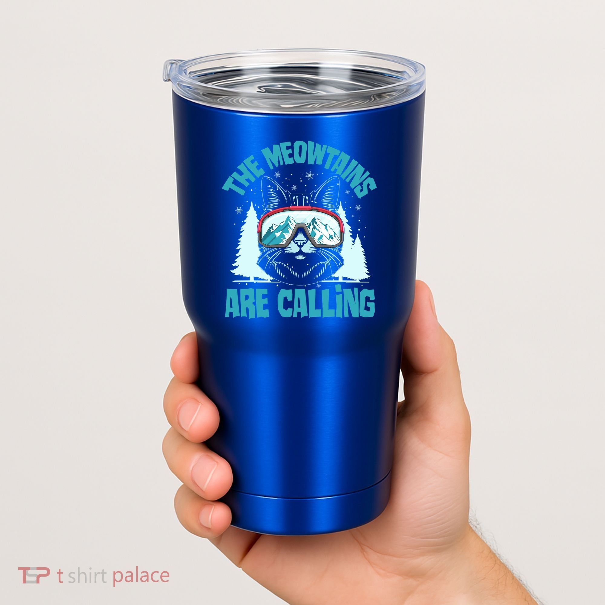 The Meowtains Are Calling Cat Ski Adventure Tumbler
