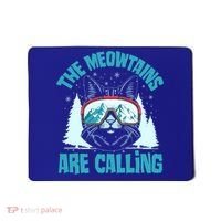 The Meowtains Are Calling Cat Ski Adventure Mousepad thumb 0