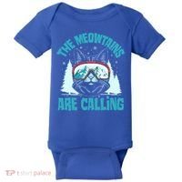 The Meowtains Are Calling Cat Ski Adventure Baby Bodysuit thumb 0