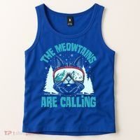 The Meowtains Are Calling Cat Ski Adventure Tank Top thumb 2