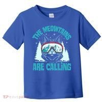 The Meowtains Are Calling Cat Ski Adventure Toddler T-Shirt thumb 0