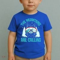 The Meowtains Are Calling Cat Ski Adventure Toddler T-Shirt thumb 2
