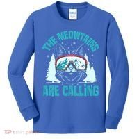 The Meowtains Are Calling Cat Ski Adventure Kids Long Sleeve Shirt thumb 0