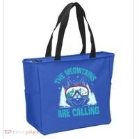 The Meowtains Are Calling Cat Ski Adventure Tote Bag thumb 2