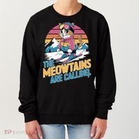 The Meowtains Are Calling Cat Lover Cool Snowboard Ski Lover  Women's Sweatshirt thumb 0