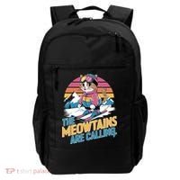 The Meowtains Are Calling Cat Lover Cool Snowboard Ski Lover  Backpack thumb 0