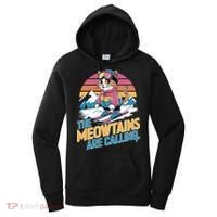The Meowtains Are Calling Cat Lover Cool Snowboard Ski Lover  Women's Hoodie thumb 0