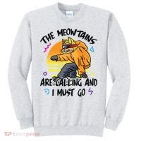 The Meowtains Are Calling And I Must Go Winter Snowboard Cat  Sweatshirt thumb 0