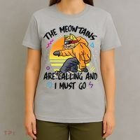 The Meowtains Are Calling And I Must Go Winter Snowboard Cat  T-Shirt thumb 4