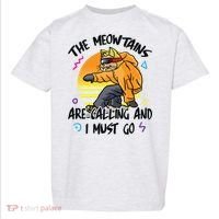 The Meowtains Are Calling And I Must Go Winter Snowboard Cat  Toddler T-Shirt thumb 0