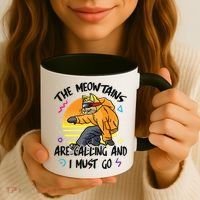 The Meowtains Are Calling And I Must Go Winter Snowboard Cat  Coffee Mug thumb 3
