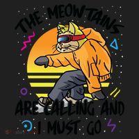 The Meowtains Are Calling And I Must Go Winter Snowboard Cat  Beanie thumb 2