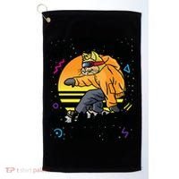 The Meowtains Are Calling And I Must Go Winter Snowboard Cat  Golf Towel thumb 0