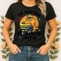 The Meowtains Are Calling And I Must Go Winter Snowboard Cat  Women's T-Shirt thumb 2