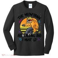 The Meowtains Are Calling And I Must Go Winter Snowboard Cat  Kids Long Sleeve Shirt thumb 0