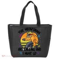 The Meowtains Are Calling And I Must Go Winter Snowboard Cat  Tote Bag thumb 0