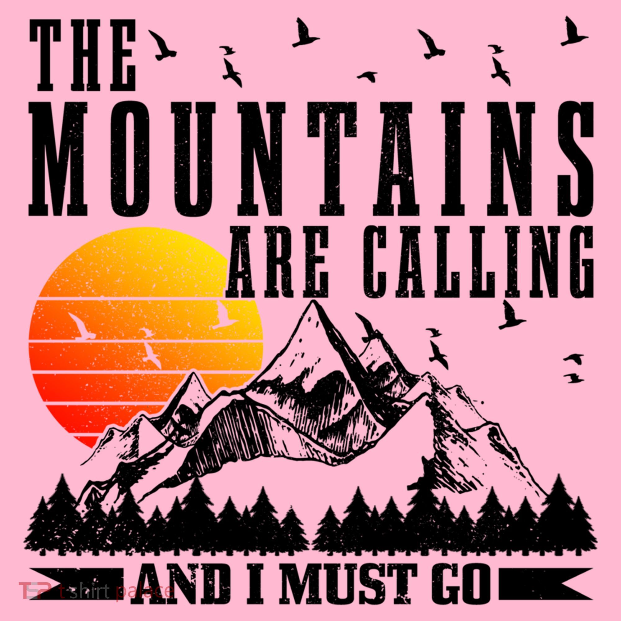 The Mountains Are Calling I Must Go Hiking Camping Climbing Gift Coaster