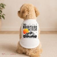 The Mountains Are Calling I Must Go Hiking Camping Climbing Gift Doggie Tank thumb 2