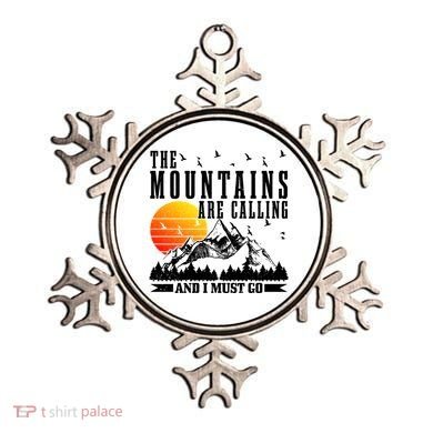The Mountains Are Calling I Must Go Hiking Camping Climbing Gift Ornament
