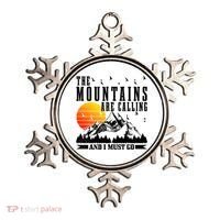 The Mountains Are Calling I Must Go Hiking Camping Climbing Gift Ornament thumb 0