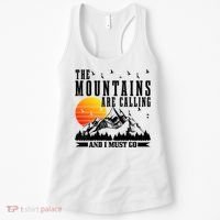 The Mountains Are Calling I Must Go Hiking Camping Climbing Gift Women's Tank Top thumb 0